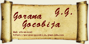 Gorana Gočobija vizit kartica